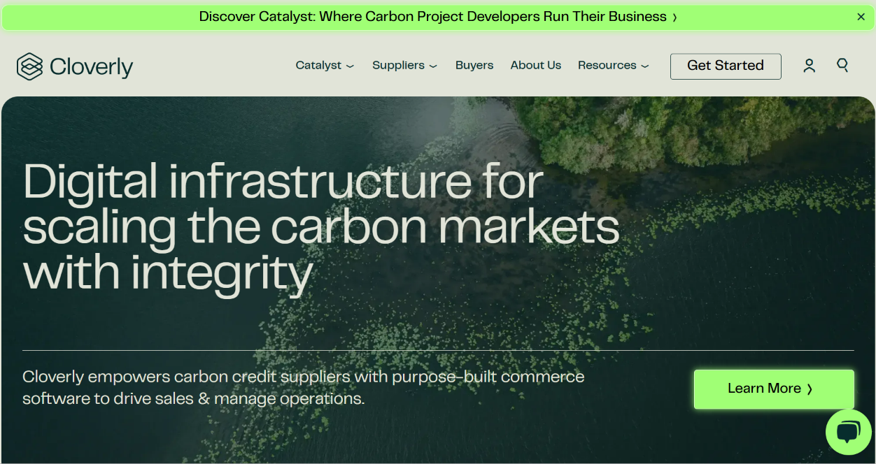 Cloverly platform screenshot